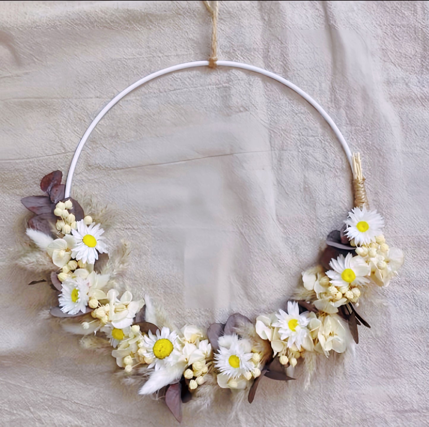 Flower Wreath | Dried Preserved flowers with hoop | Home Decor | Door Decor | Holiday Gift