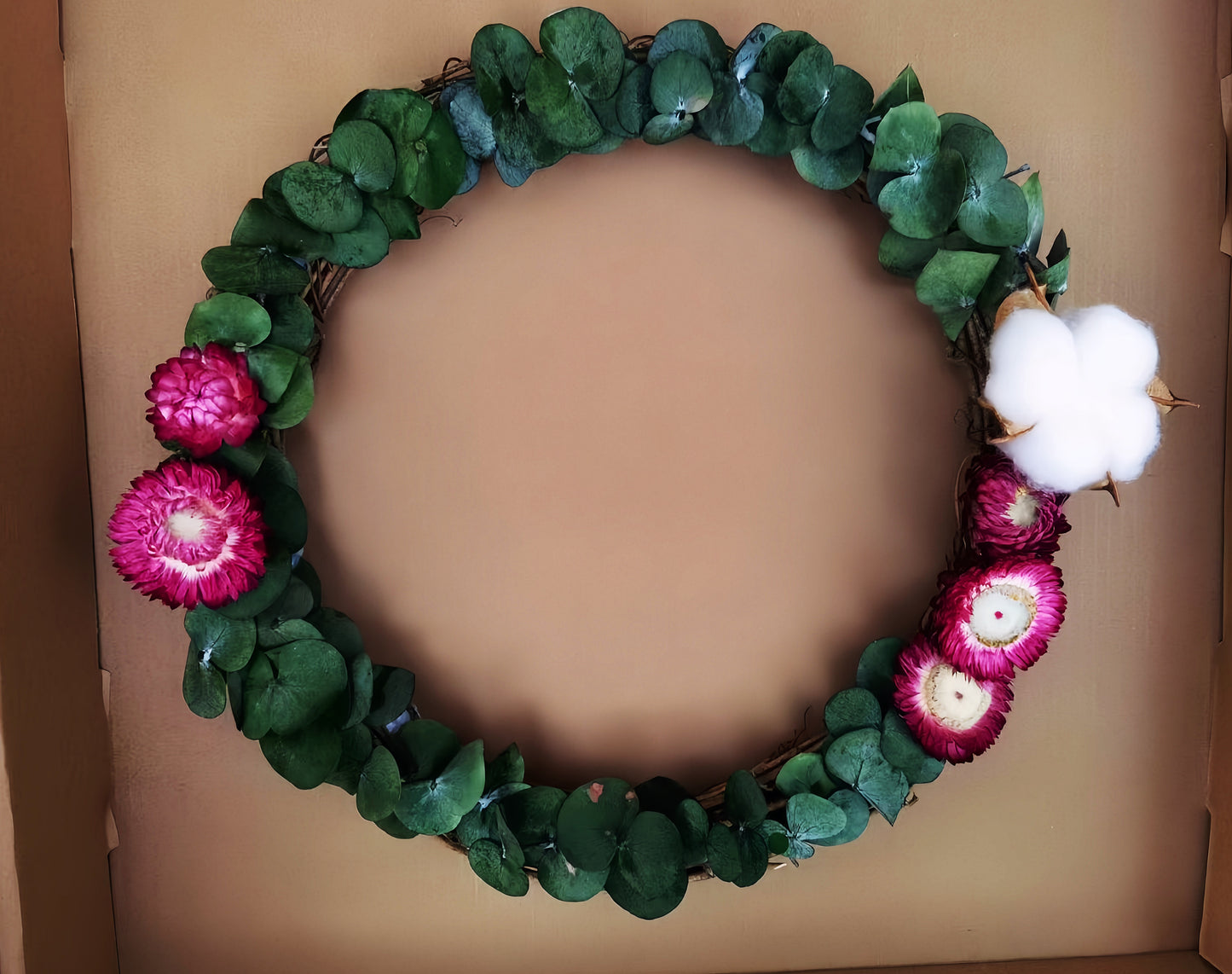 Flower Wreath | Dried Preserved flowers with hoop | Home Decor | Door Decor | Holiday Gift