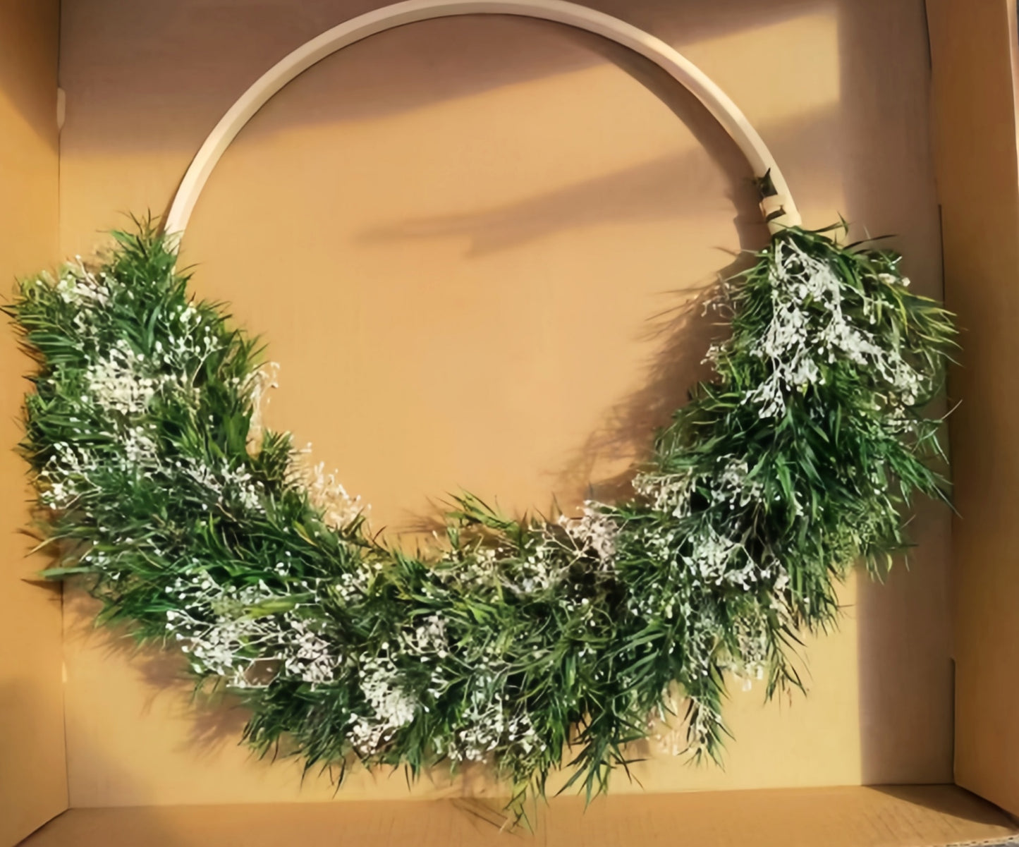 Flower Wreath | Dried Preserved flowers with hoop | Home Decor | Door Decor | Holiday Gift