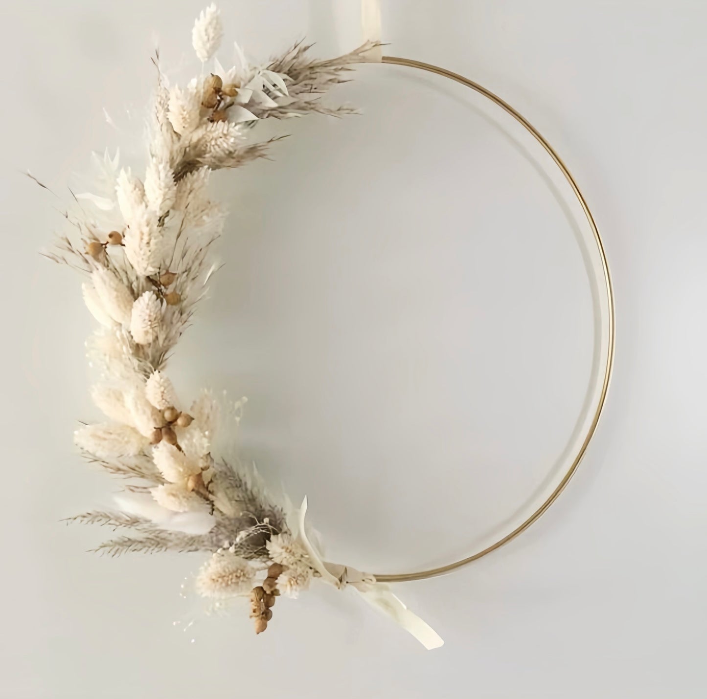 Flower Wreath | Dried Preserved flowers with hoop | Home Decor | Door Decor | Holiday Gift