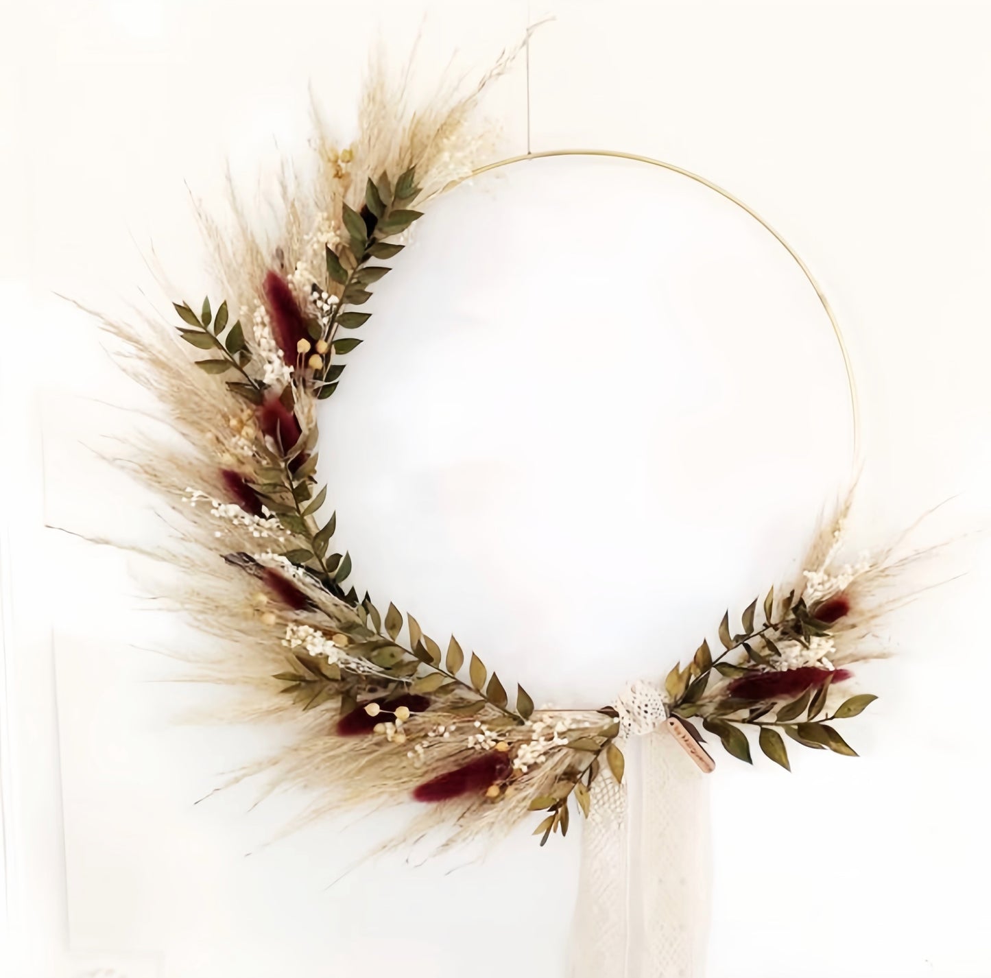 Flower Wreath | Dried Preserved flowers with hoop | Home Decor | Door Decor | Holiday Gift